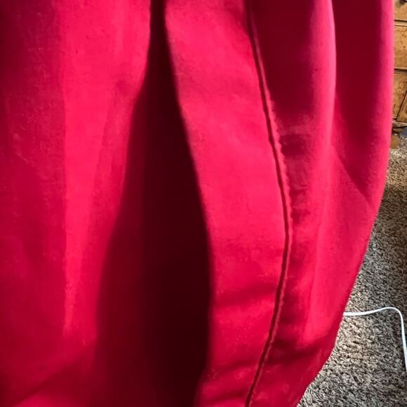 Liz Claiborne coat jacket red water resistant lined pockets zipper buttons Sz M - Picture 7 of 11